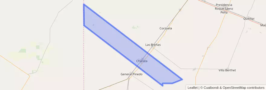 Mapa de ubicacion de Municipio de Charata.
