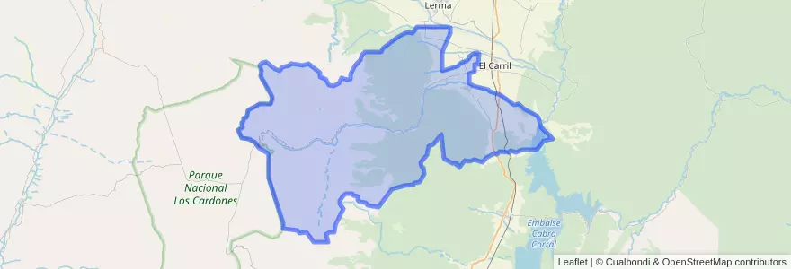 Mapa de ubicacion de Municipio de Chicoana.