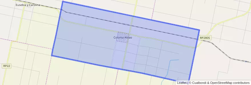 Mapa de ubicacion de Municipio de Colonia Aldao.