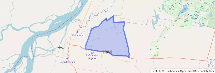 Mapa de ubicacion de Municipio de Colonia Carolina.