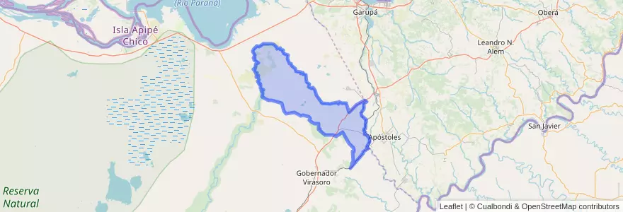 Mapa de ubicacion de Municipio de Colonia Liebig's.