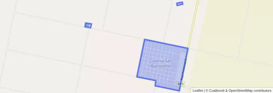 Mapa de ubicacion de Municipio de Colonia San Bartolomé.