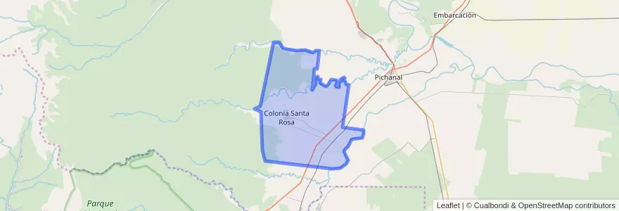 Mapa de ubicacion de Municipio de Colonia Santa Rosa.