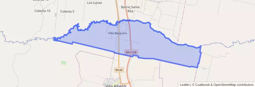 Mapa de ubicacion de Municipio de Colonia Villa Belgrano.