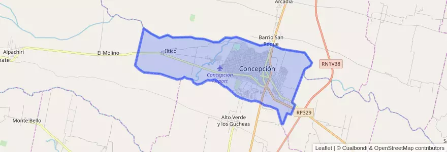 Mapa de ubicacion de Municipio de Concepción.