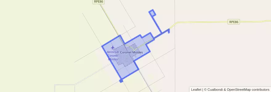 Mapa de ubicacion de Municipio de Coronel Moldes.