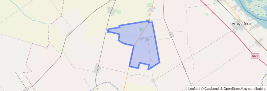 Mapa de ubicacion de Municipio de Coronel Rodolfo S. Domínguez.