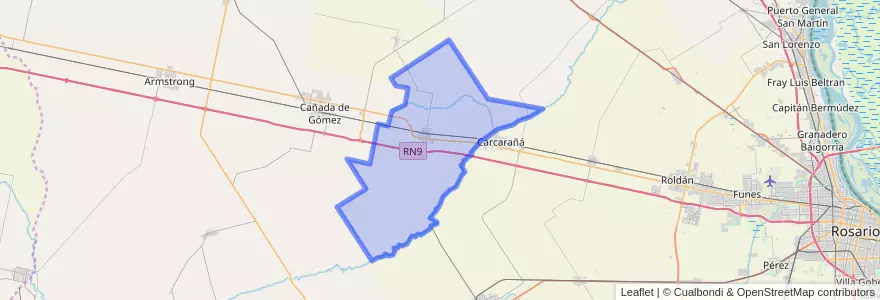 Mapa de ubicacion de Municipio de Correa.