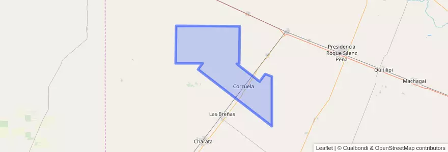 Mapa de ubicacion de Municipio de Corzuela.