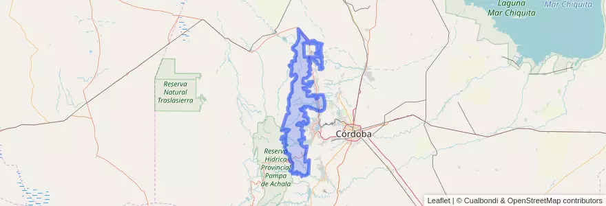 Mapa de ubicacion de Municipio de Cosquín.