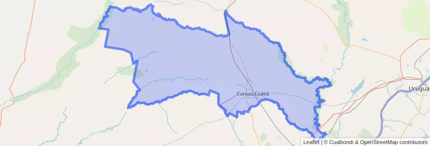 Mapa de ubicacion de Municipio de Curuzú Cuatiá.