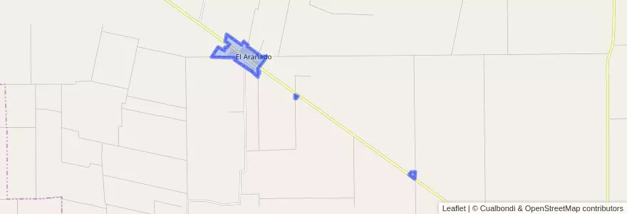 Mapa de ubicacion de Municipio de El Arañado.