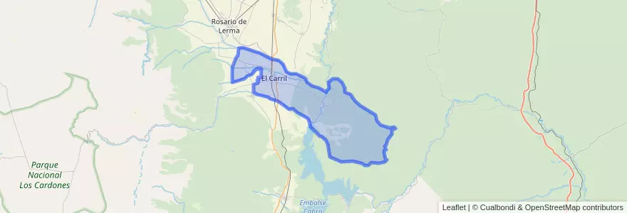 Mapa de ubicacion de Municipio de El Carril.
