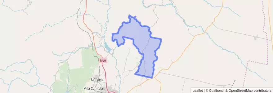 Mapa de ubicacion de Municipio de El Naranjo y El Sunchal.
