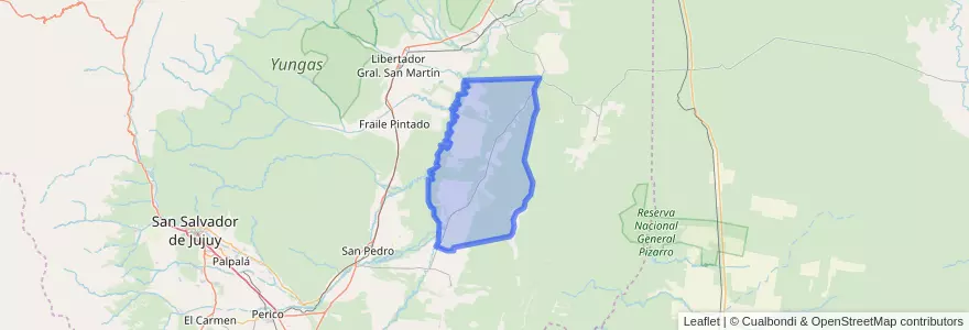 Mapa de ubicacion de Municipio de El Piquete.