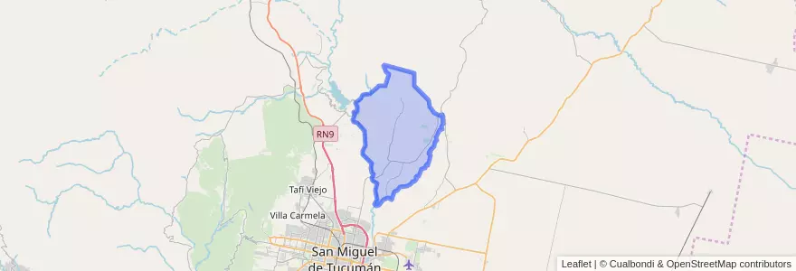Mapa de ubicacion de Municipio de El Timbó.