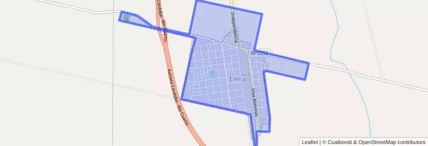 Mapa de ubicacion de Municipio de Elena.