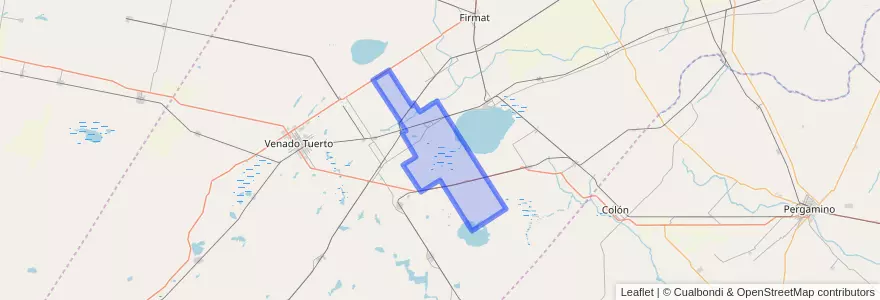 Mapa de ubicacion de Municipio de Elortondo.