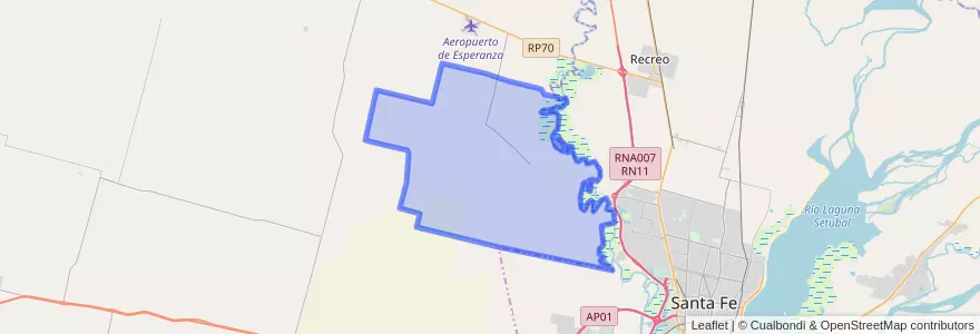 Mapa de ubicacion de Municipio de Empalme San Carlos.