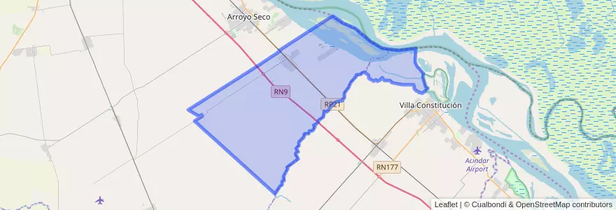 Mapa de ubicacion de Municipio de Fighiera.