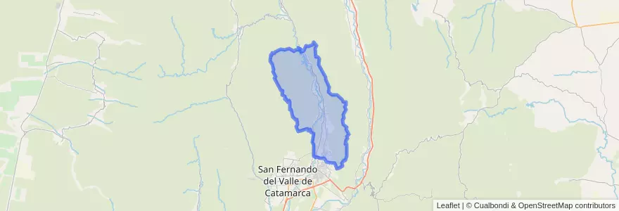 Mapa de ubicacion de Municipio de Fray Mamerto Esquiú.