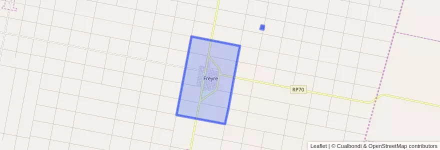 Mapa de ubicacion de Municipio de Freyre.