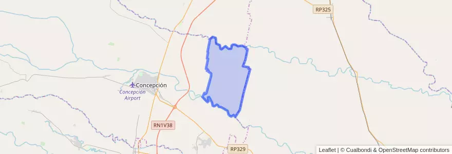 Mapa de ubicacion de Municipio de Gastona y Belicha.
