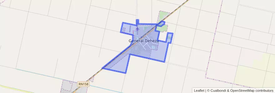 Mapa de ubicacion de Municipio de General Deheza.