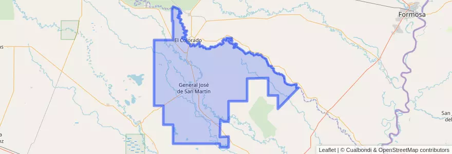 Mapa de ubicacion de Municipio de General José de San Martín.