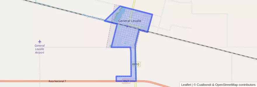 Mapa de ubicacion de Municipio de General Levalle.
