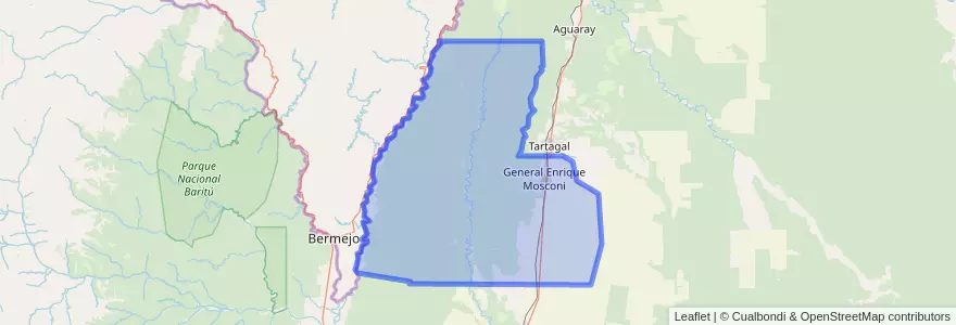 Mapa de ubicacion de Municipio de General Mosconi.