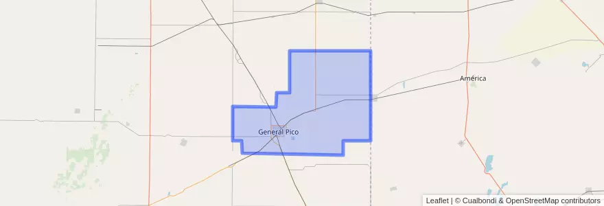 Mapa de ubicacion de Municipio de General Pico.