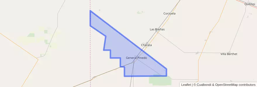 Mapa de ubicacion de Municipio de General Pinedo.