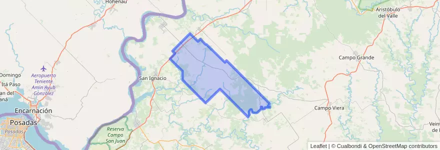 Mapa de ubicacion de Municipio de Gobernador Roca.