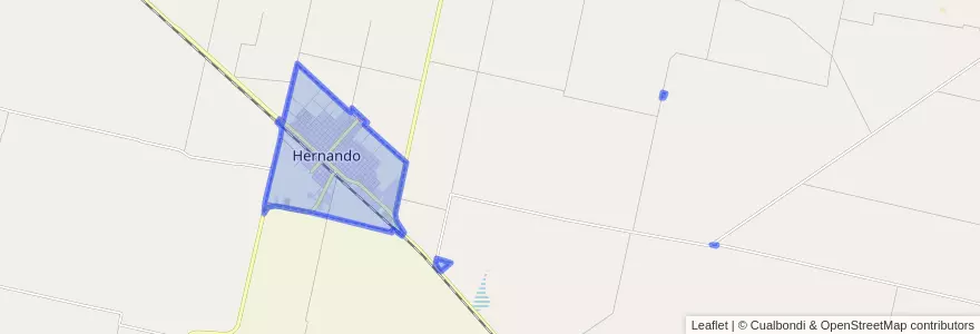 Mapa de ubicacion de Municipio de Hernando.