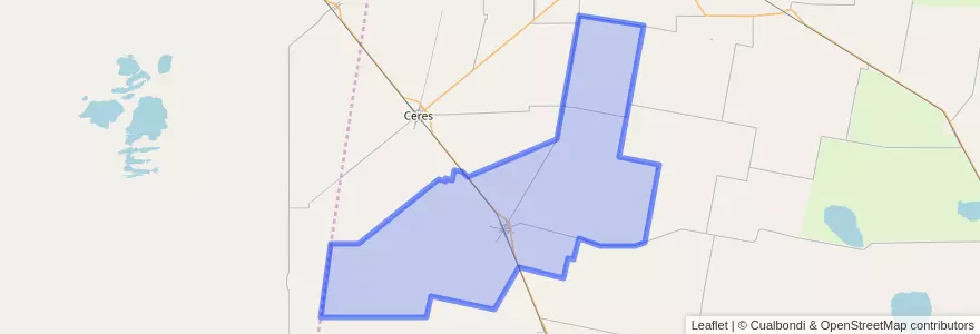 Mapa de ubicacion de Municipio de Hersilia.