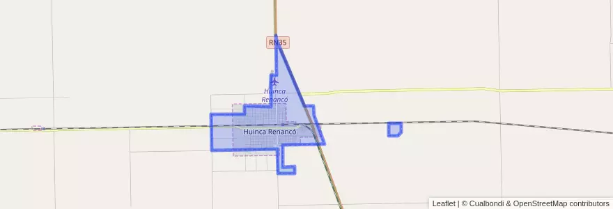 Mapa de ubicacion de Municipio de Huinca Renancó.