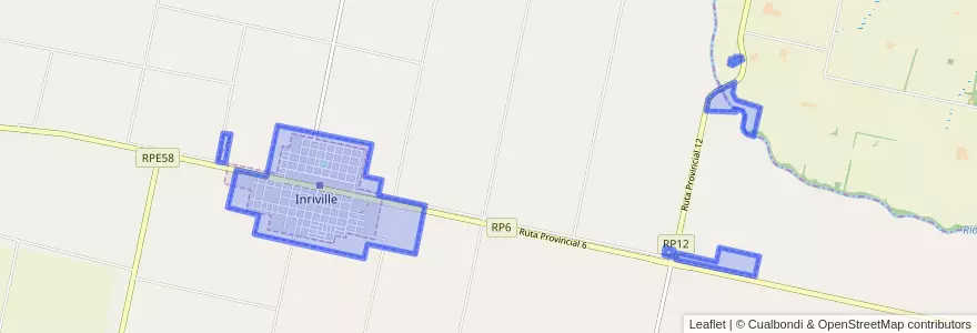 Mapa de ubicacion de Municipio de Inriville.