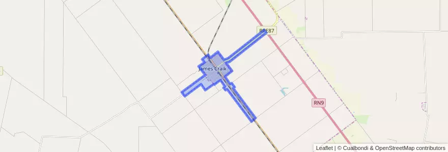 Mapa de ubicacion de Municipio de James Craik.