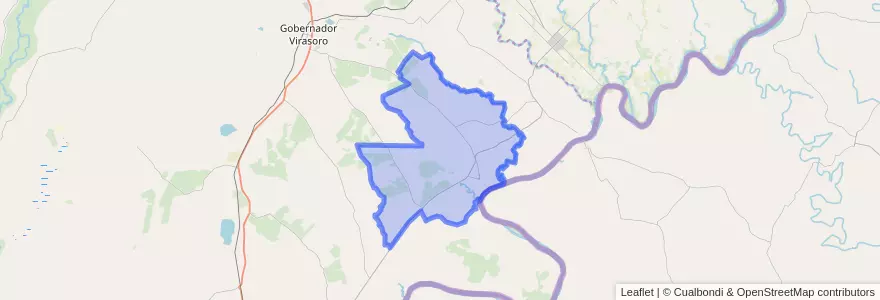Mapa de ubicacion de Municipio de José Rafael Gómez.