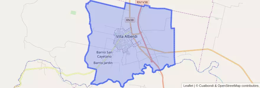 Mapa de ubicacion de Municipio de Juan Bautista Alberdi.