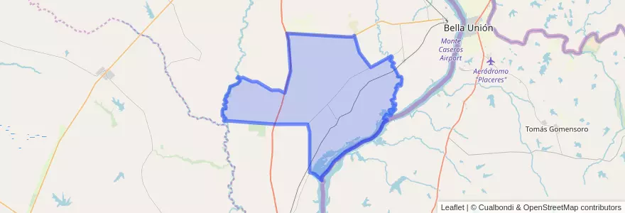 Mapa de ubicacion de Municipio de Juan Pujol.