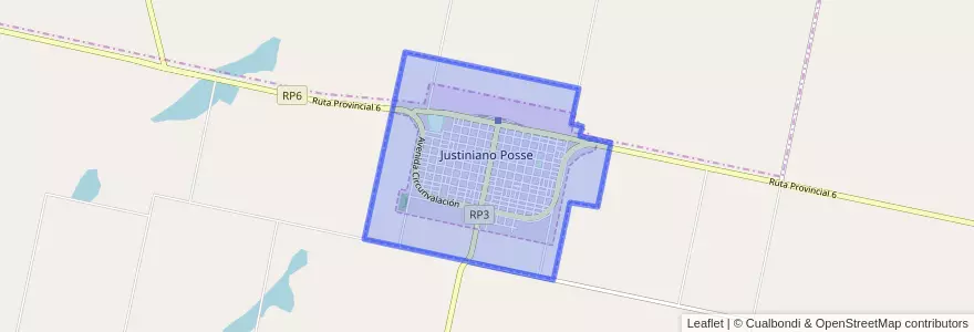 Mapa de ubicacion de Municipio de Justiniano Posse.