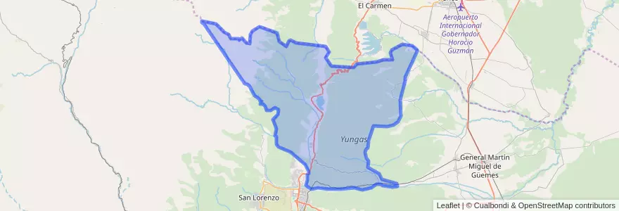 Mapa de ubicacion de Municipio de La Caldera.