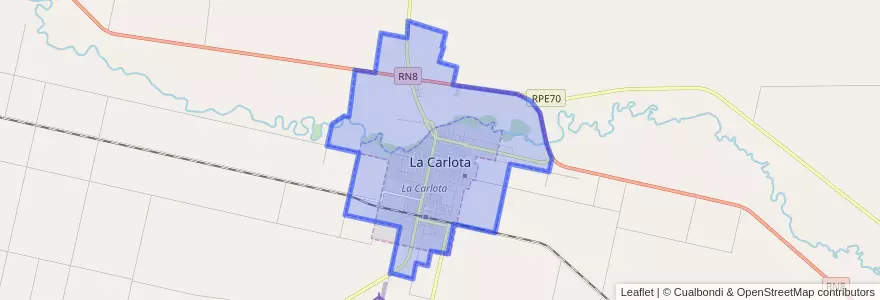 Mapa de ubicacion de Municipio de La Carlota.