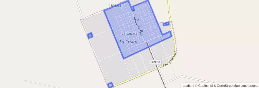Mapa de ubicacion de Municipio de La Cesira.