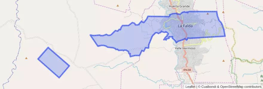 Mapa de ubicacion de Municipio de La Falda.