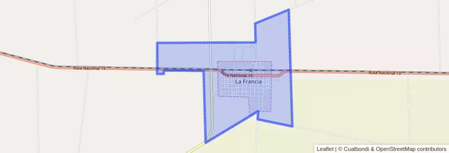 Mapa de ubicacion de Municipio de La Francia.