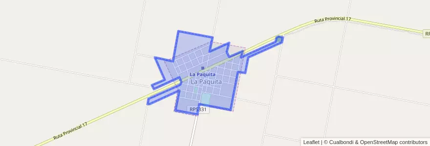 Mapa de ubicacion de Municipio de La Paquita.