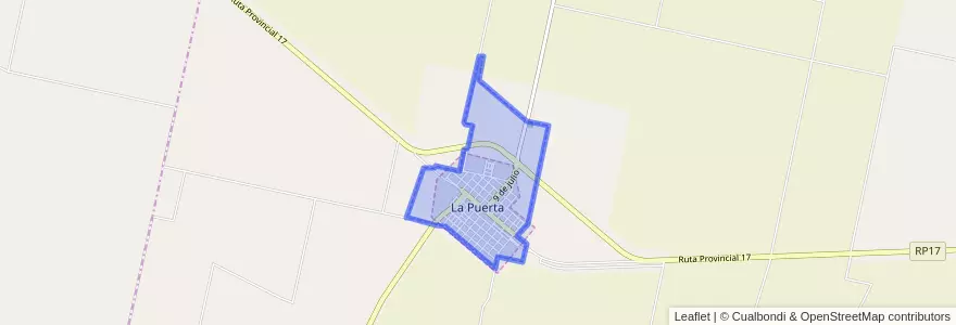 Mapa de ubicacion de Municipio de La Puerta.